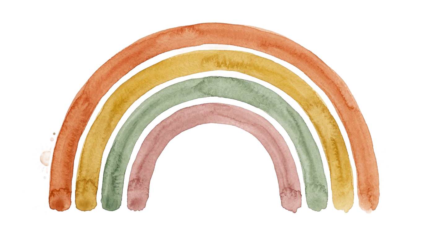 vector boho rainbow png PNG transparent background