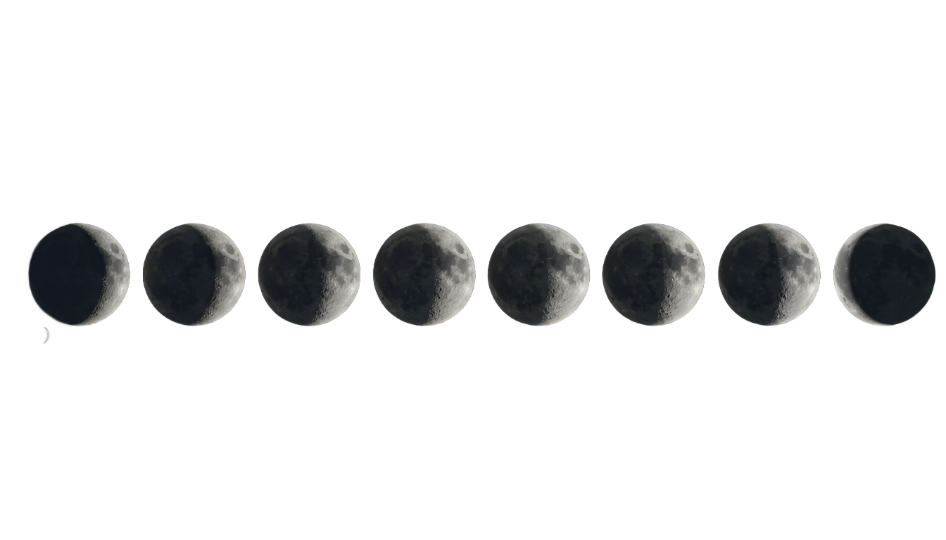 moon phases png PNG transparent background