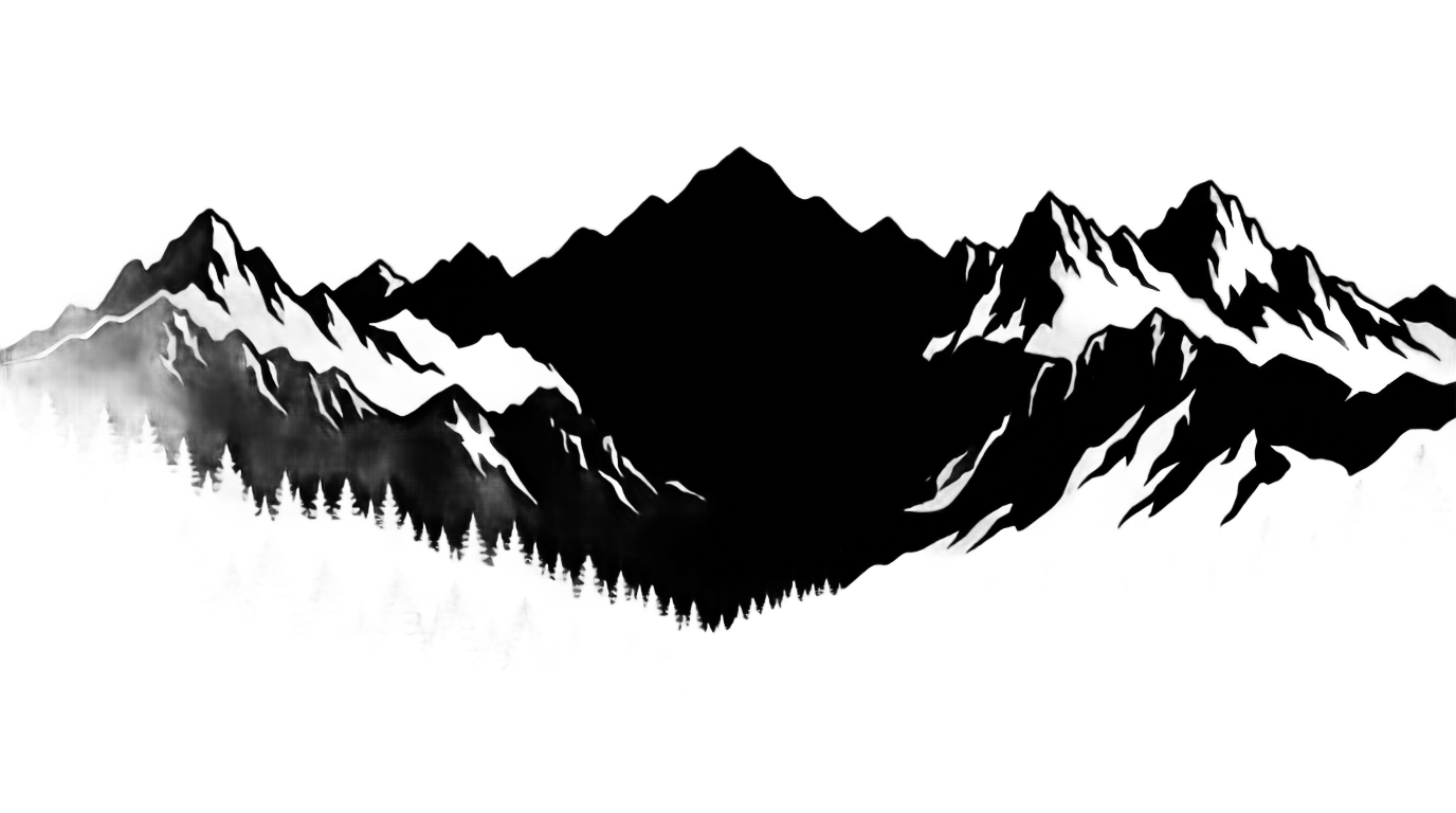 mountain forest silhouette png PNG transparent background