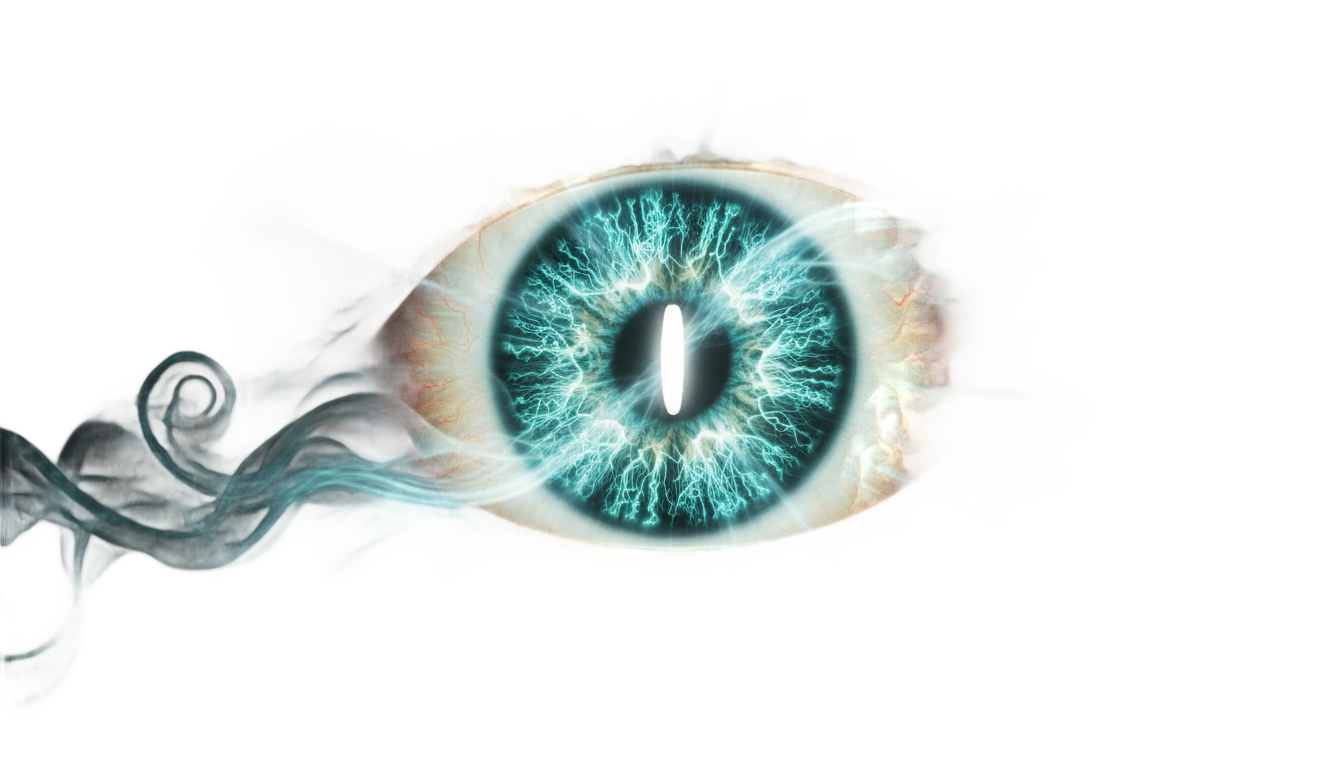 evil eye dandadan png PNG transparent background