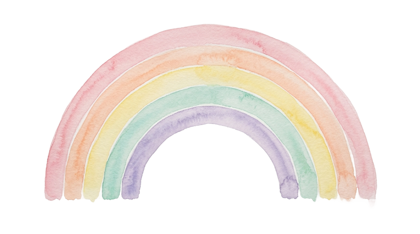pastel boho rainbow png PNG transparent background