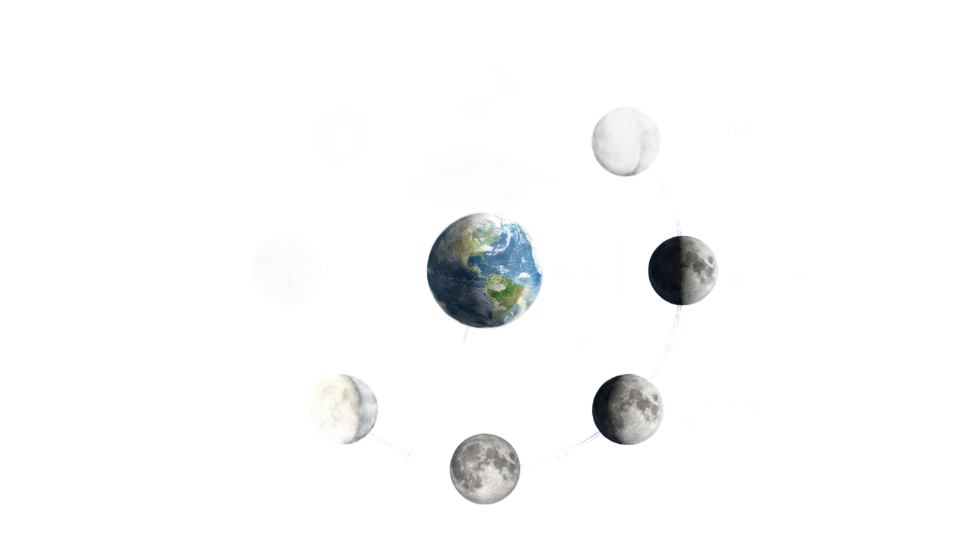 moon phases circle png PNG transparent background