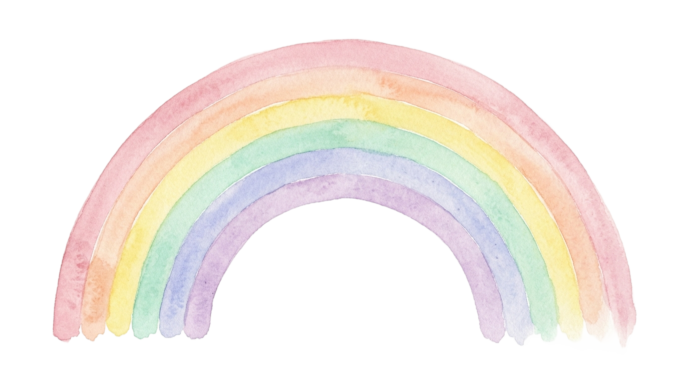 pastel boho rainbow png PNG transparent background