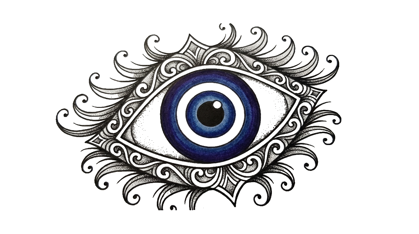 evil eye tattoo png PNG transparent background