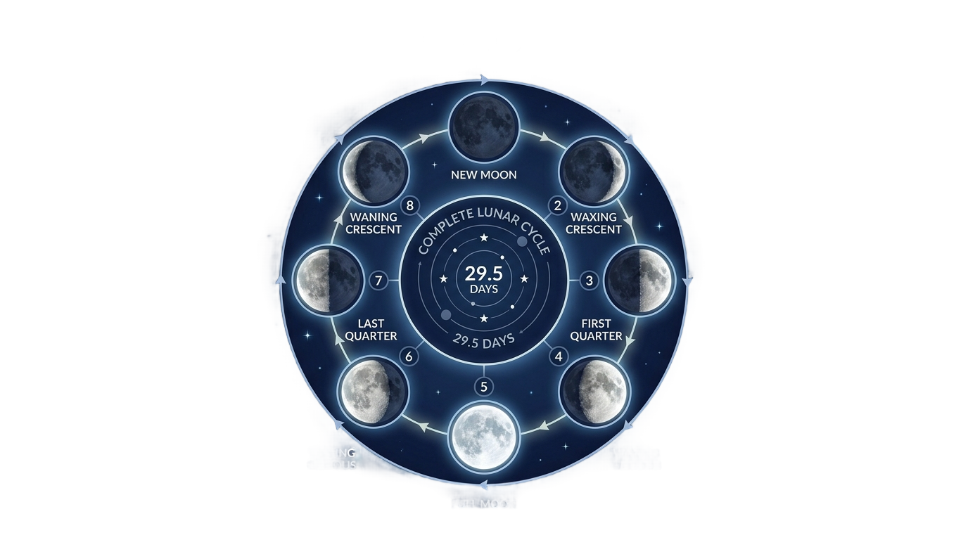 moon phases circle png PNG transparent background