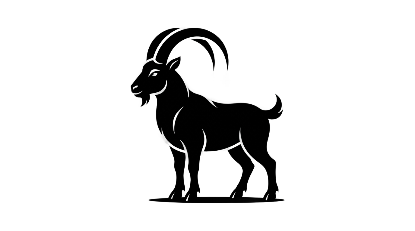black goat logo png PNG transparent background