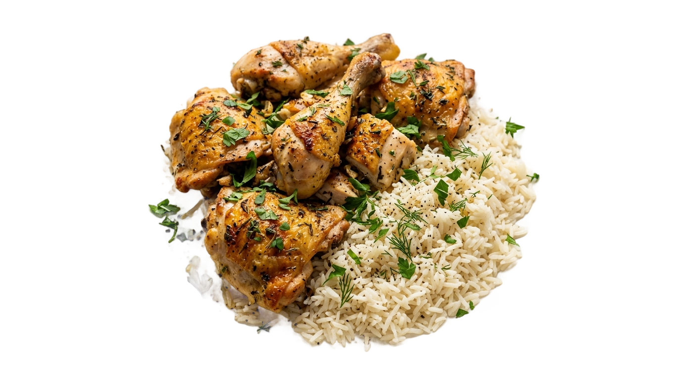 chicken and rice png PNG transparent background