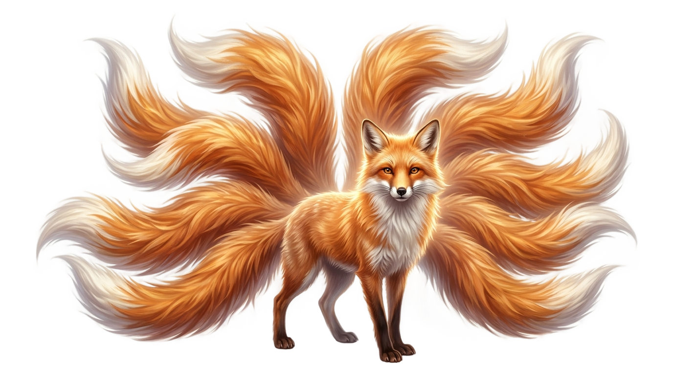 9 tailed fox png PNG transparent background