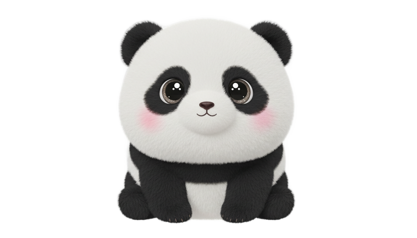 kawaii panda png PNG transparent background