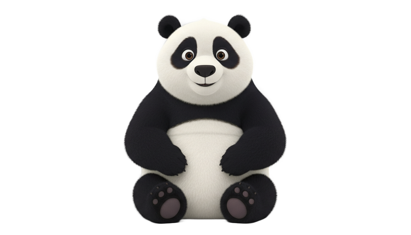 masha and the bear panda png PNG transparent background
