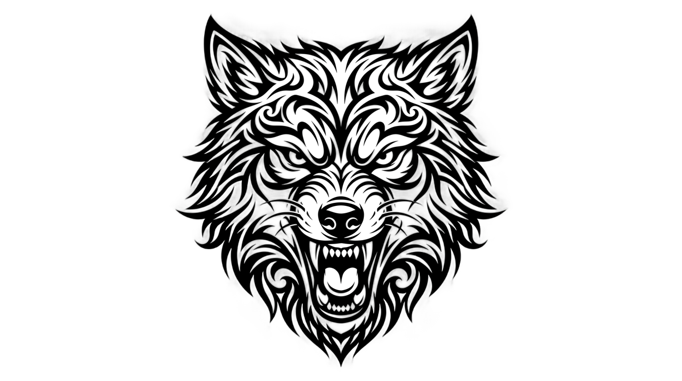 tribal wolf png PNG transparent background