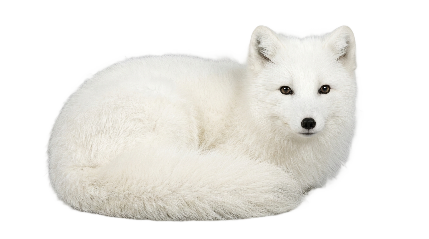 white fox png PNG transparent background
