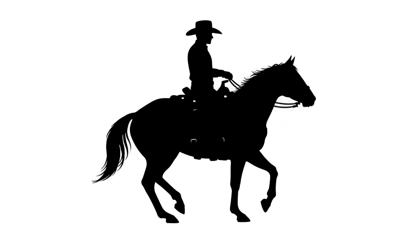 cowboy on horse silhouette png PNG transparent background