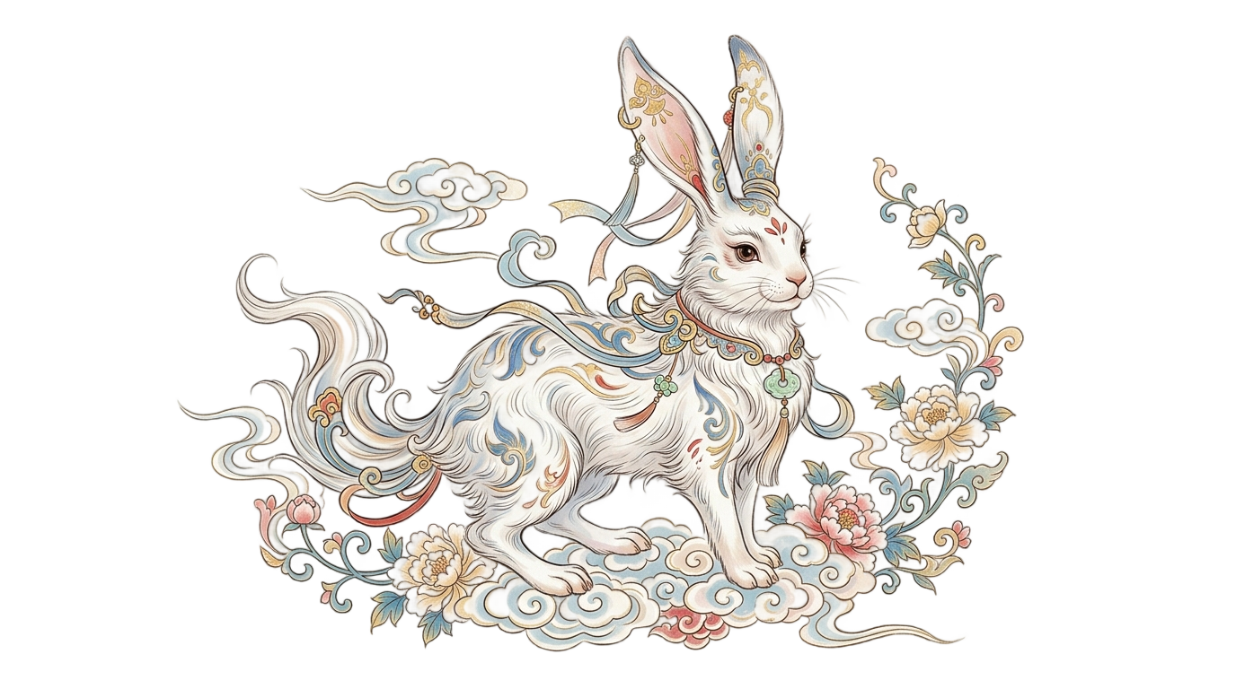 rabbit chinese zodiac png PNG transparent background