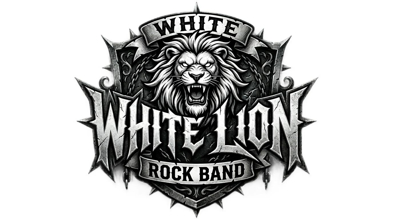 white lion band logo png PNG transparent background