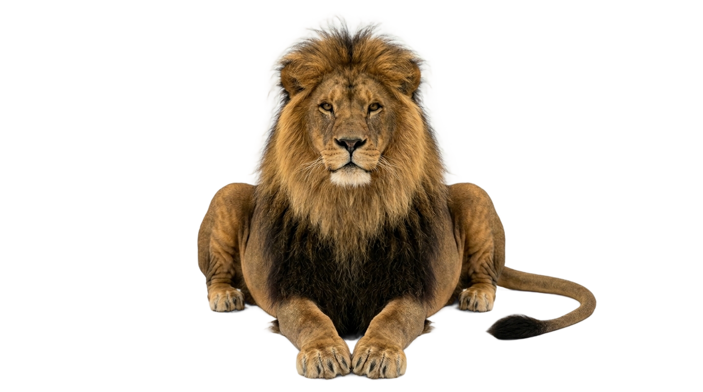 lion sitting png PNG transparent background