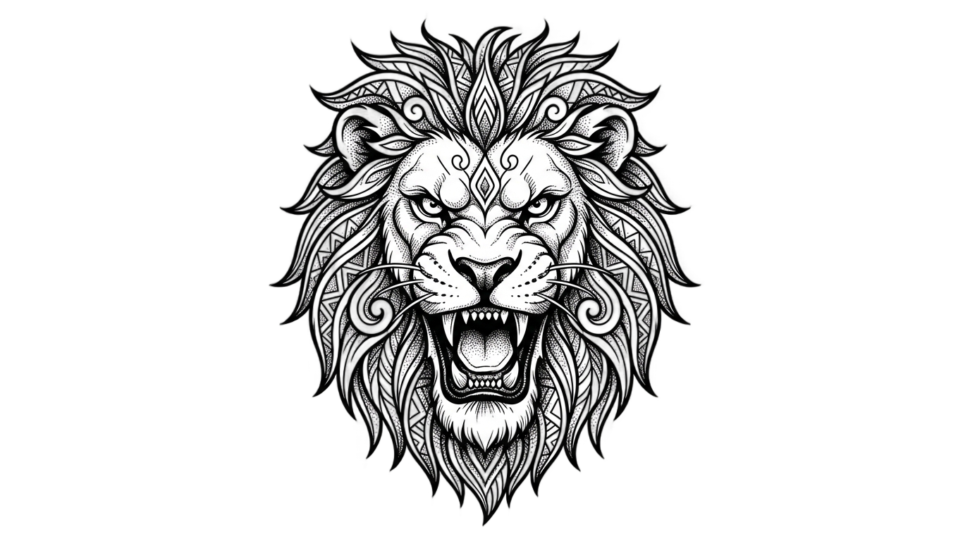 lion tattoo png PNG transparent background