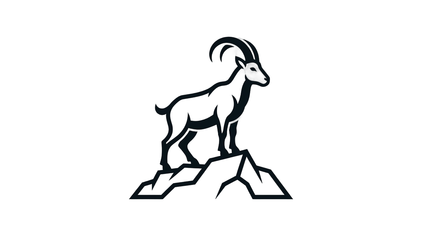 mountain goat logo png PNG transparent background