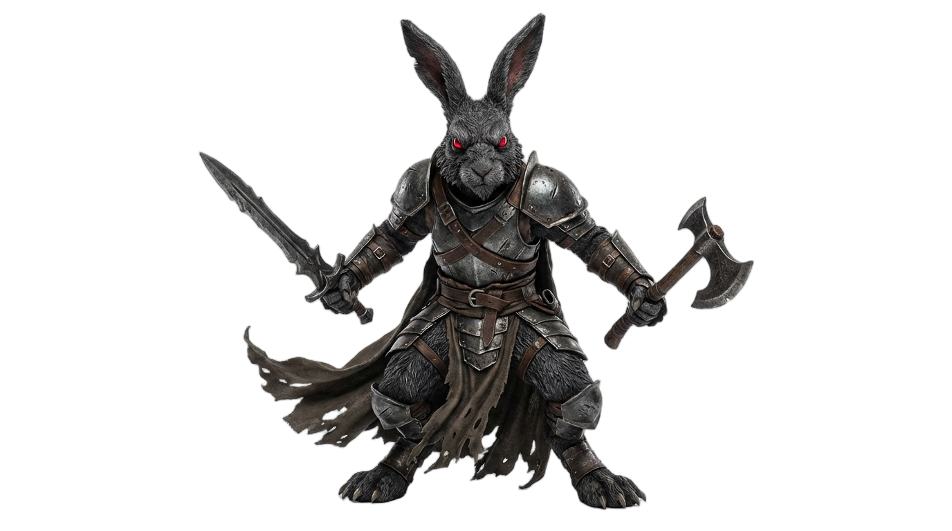 dark rabbit raider png PNG transparent background