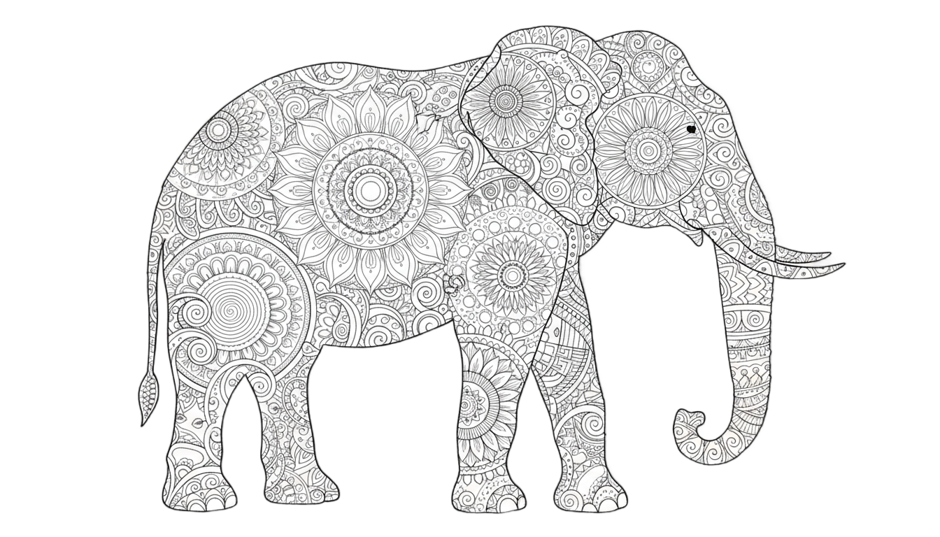 elephant print png PNG transparent background