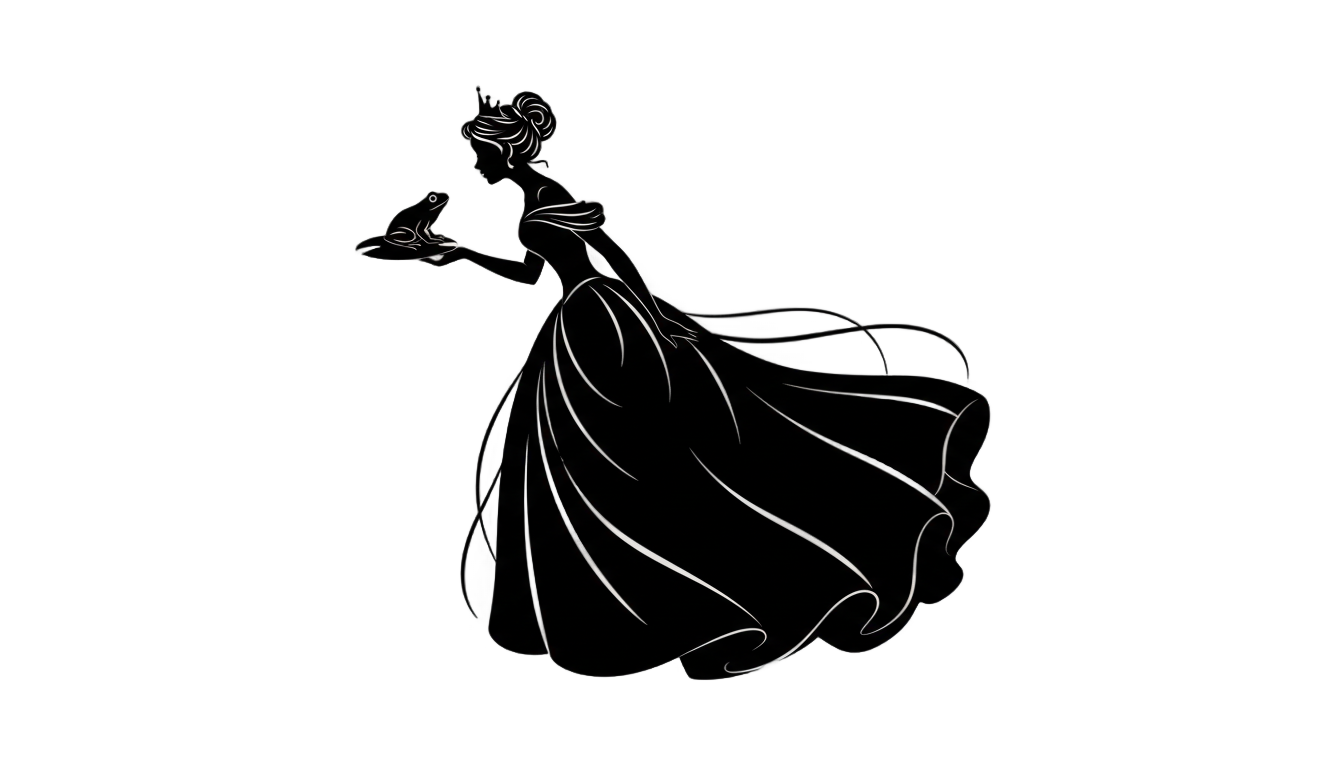 princess and the frog silhouette png PNG transparent background