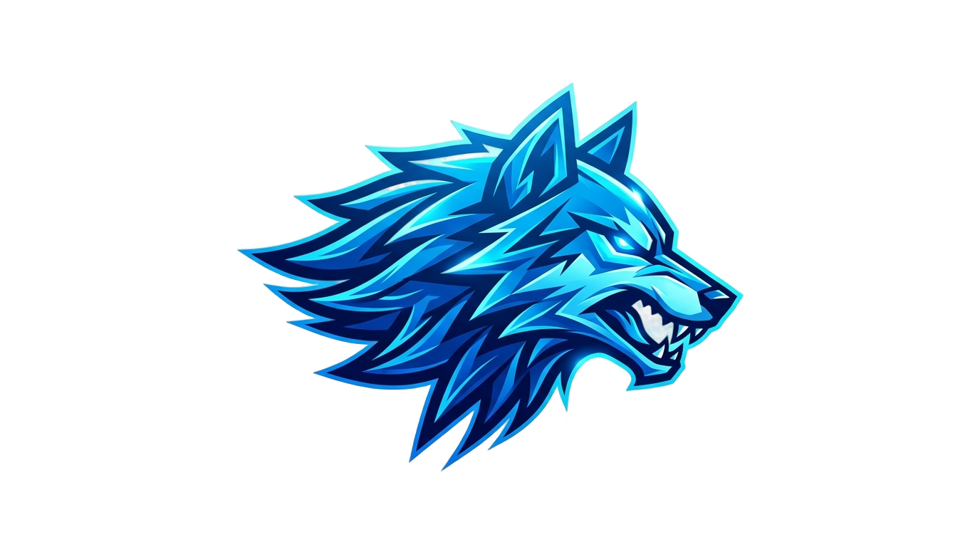 blue wolf logo png PNG transparent background