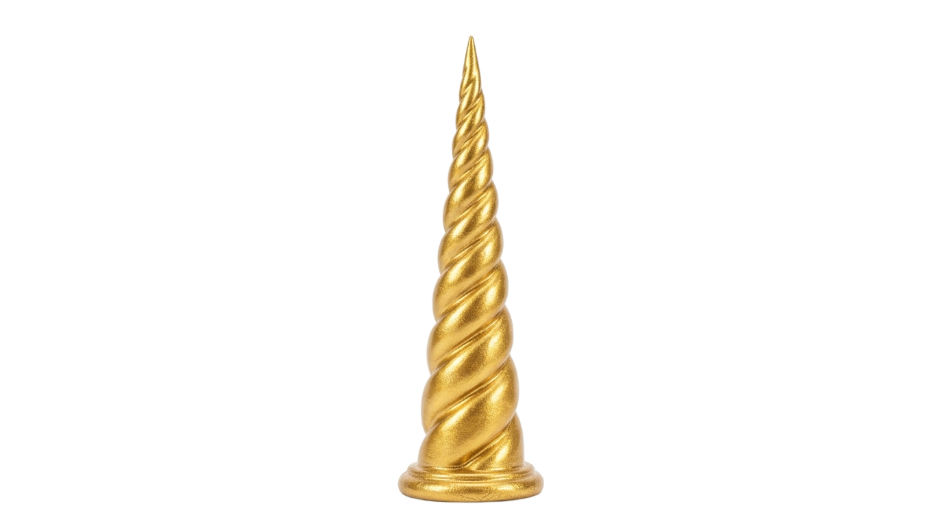 unicorn horn gold png PNG transparent background