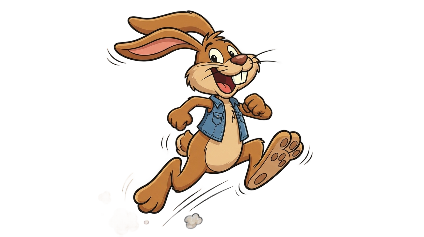 ramblin rabbit png PNG transparent background
