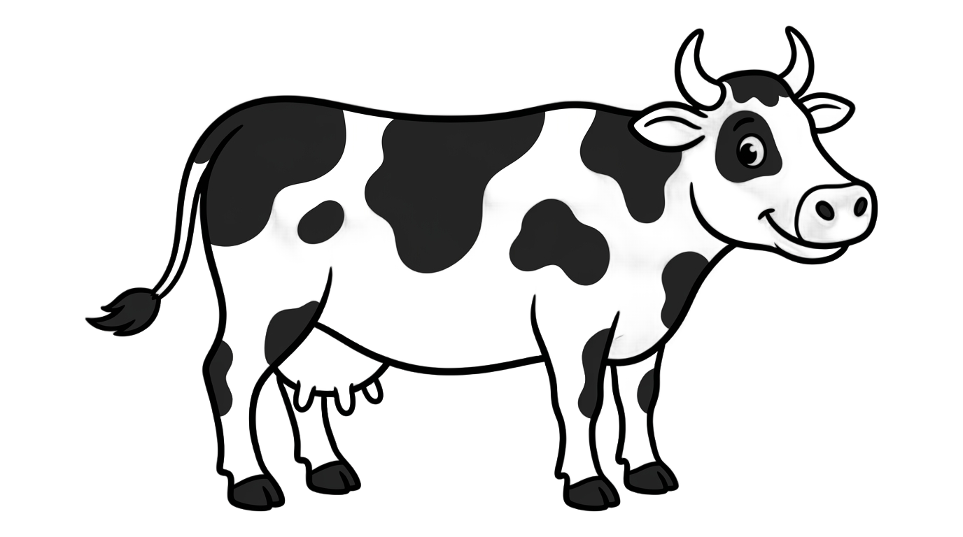 cow clipart black and white png PNG transparent background