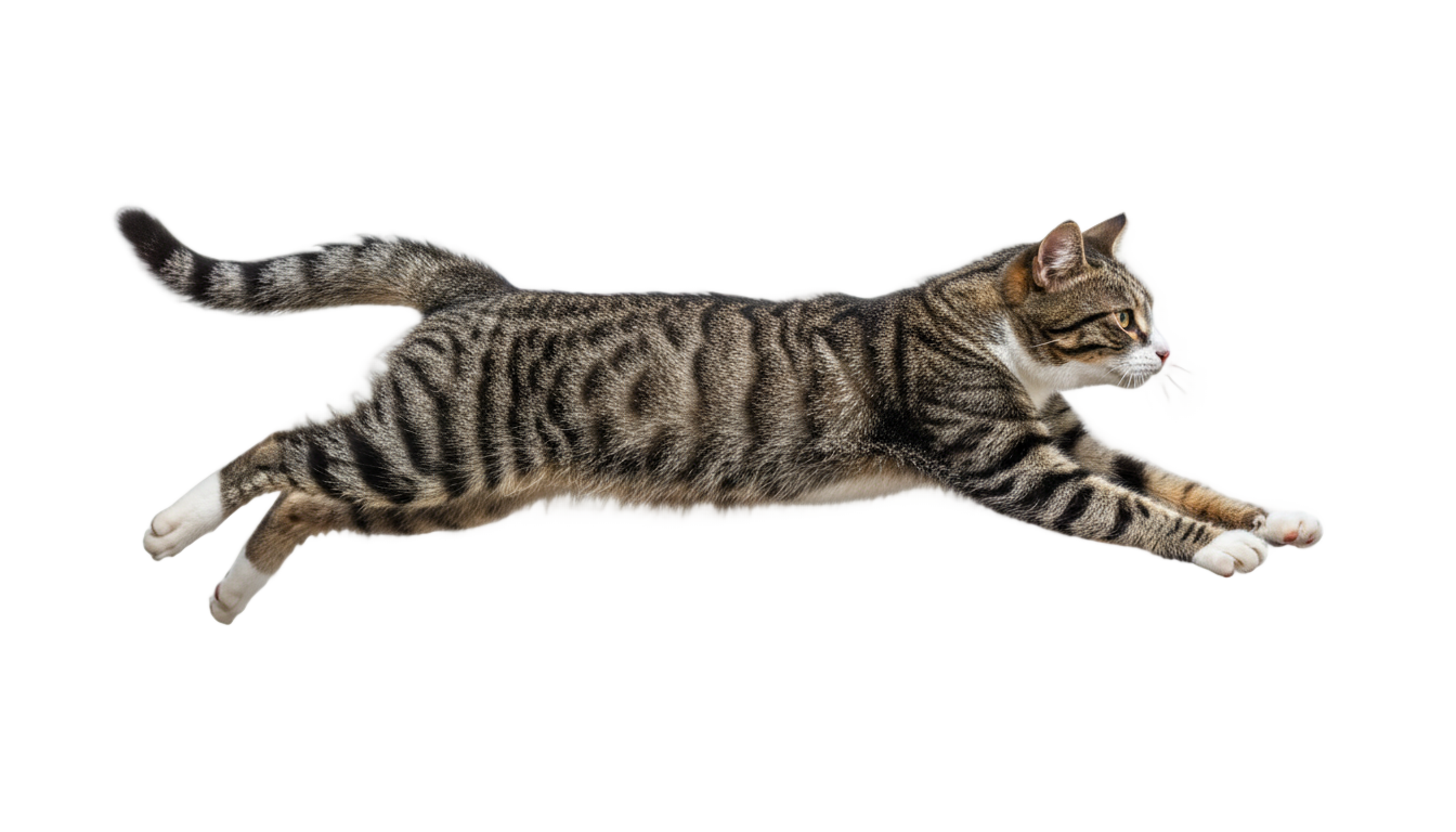 cat running png PNG transparent background