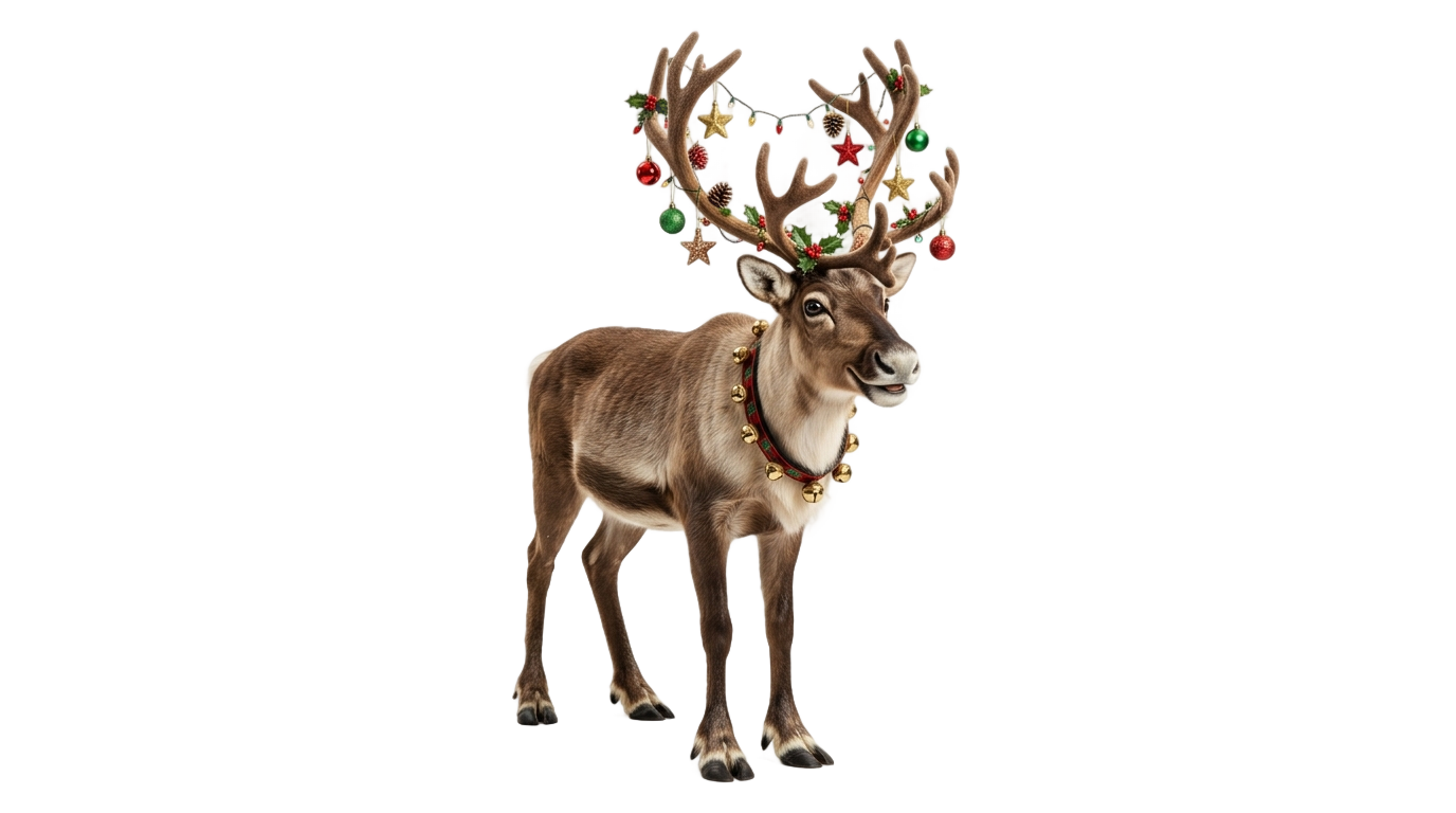 merry christmas deer png PNG transparent background