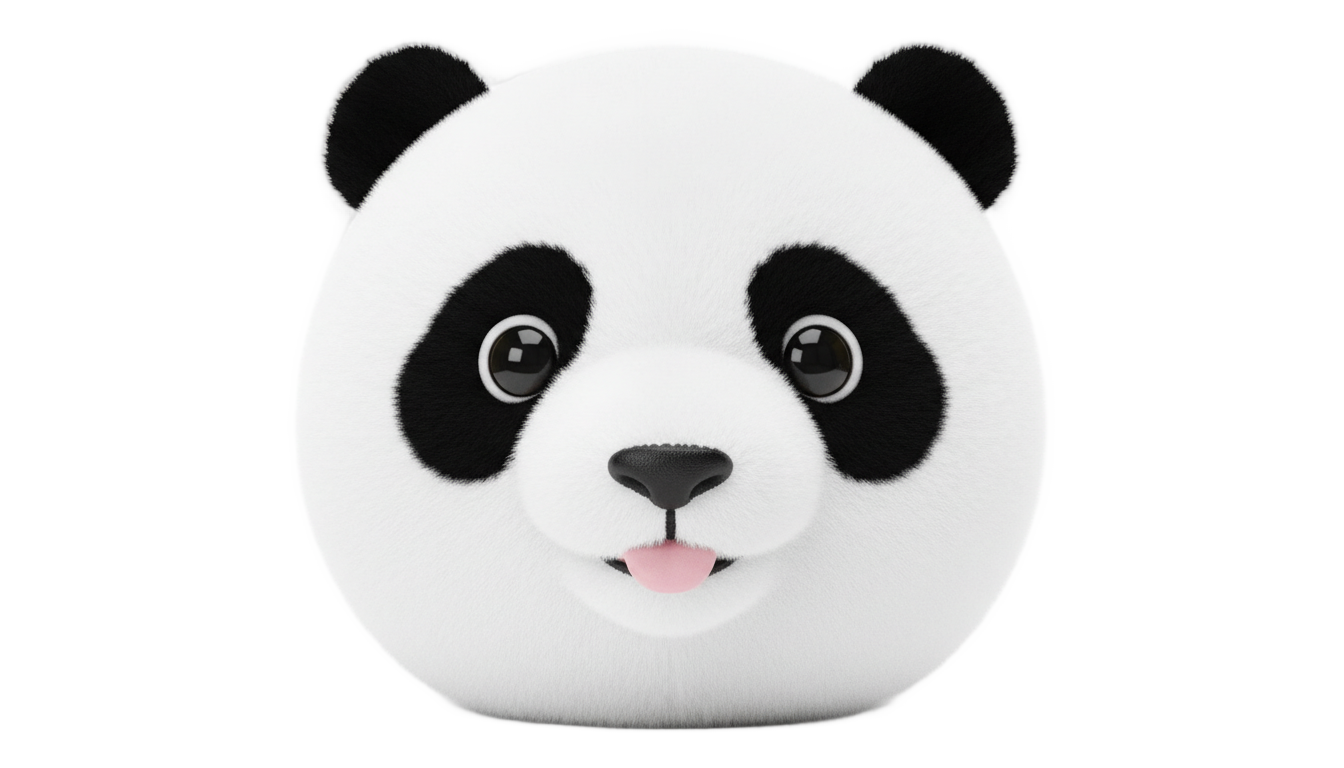 panda emoji png PNG transparent background