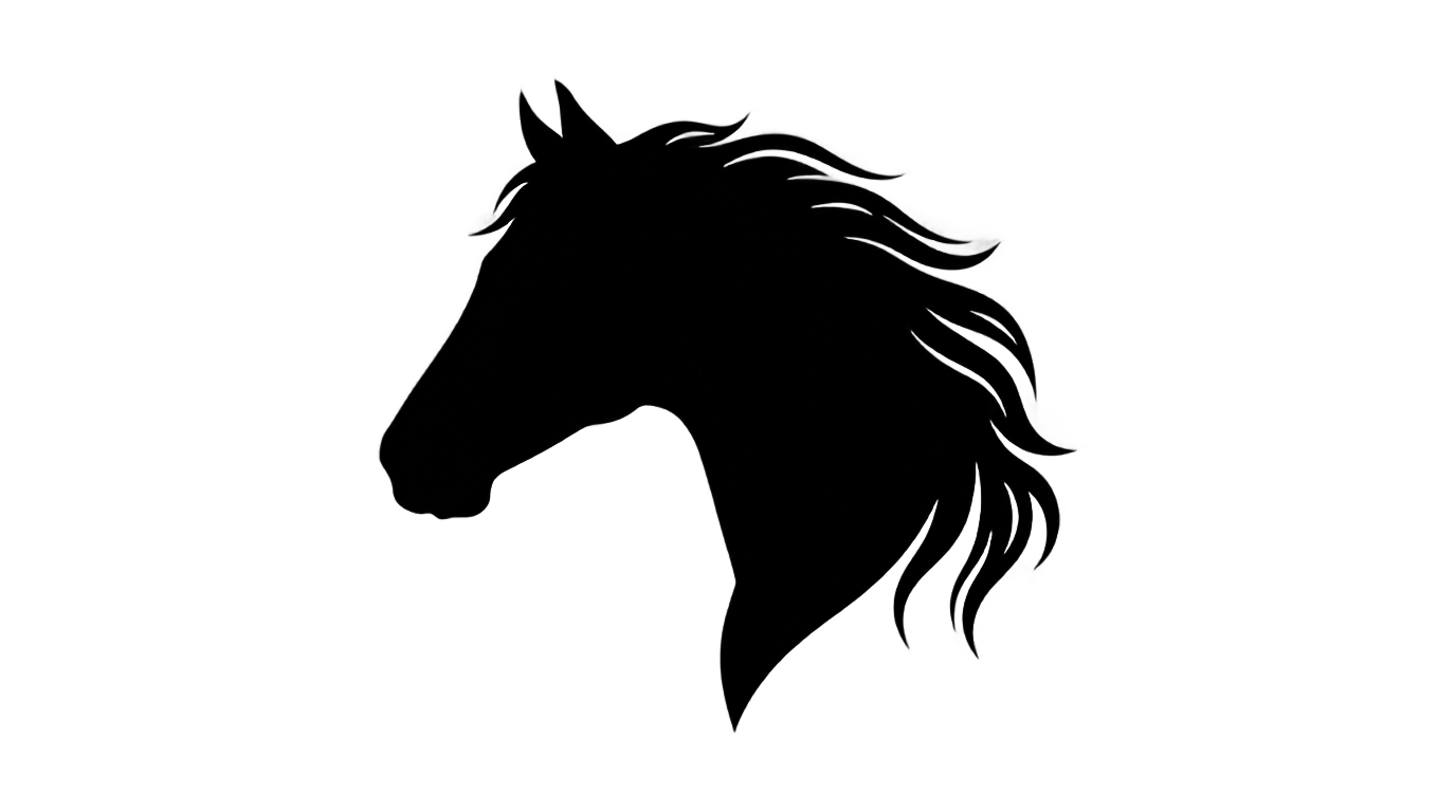 horse head silhouette png PNG transparent background