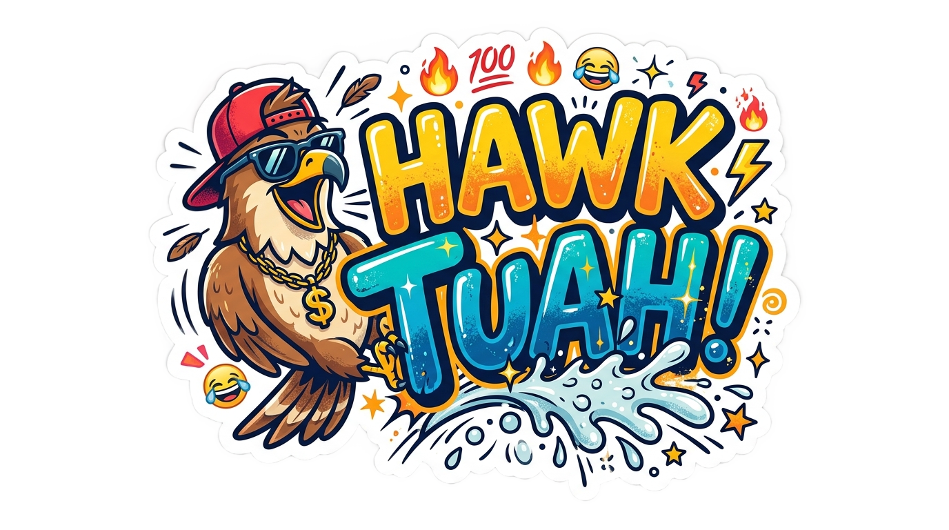 hawk tuah sticker png PNG transparent background