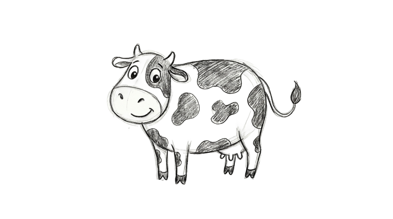 cow drawing png PNG transparent background