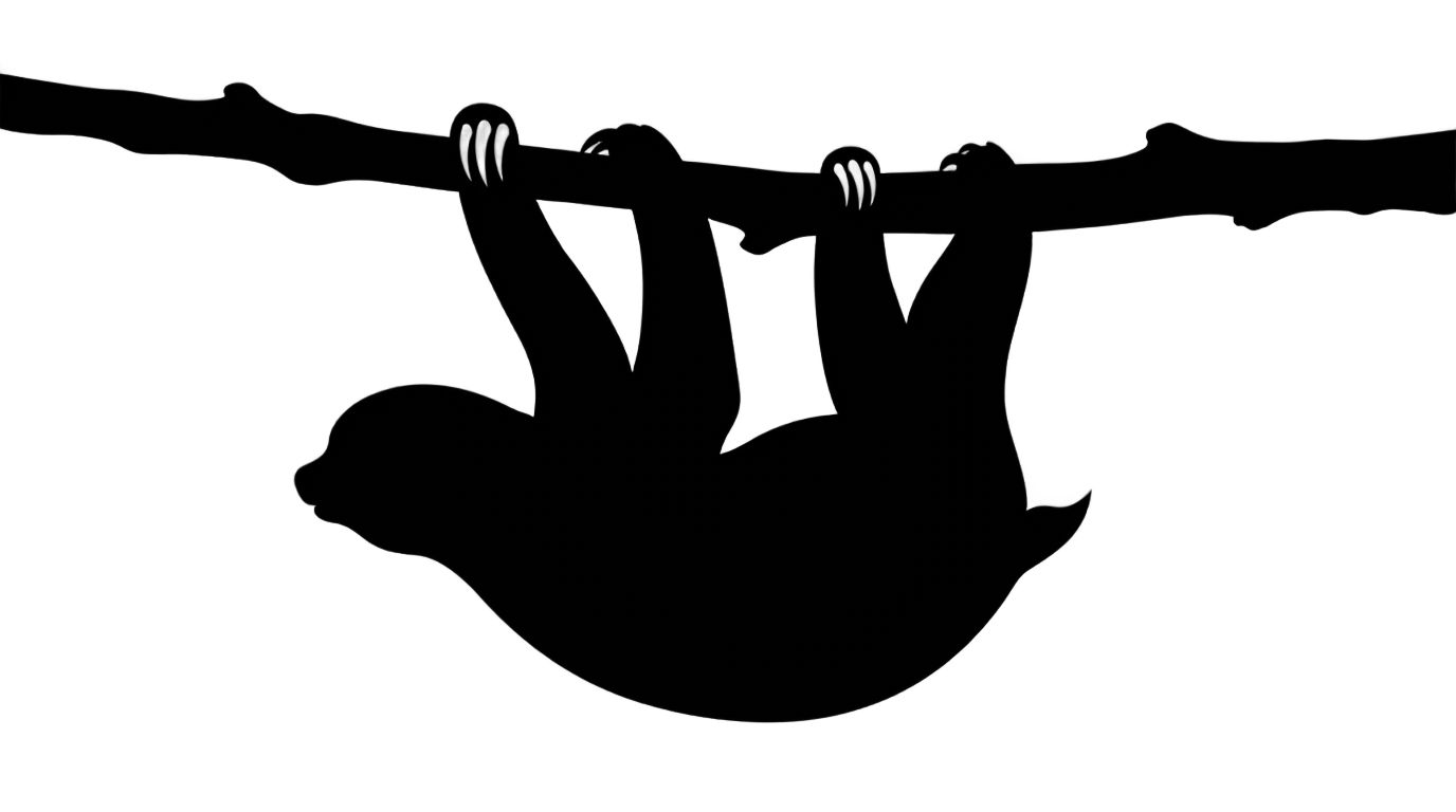 sloth silhouette png PNG transparent background