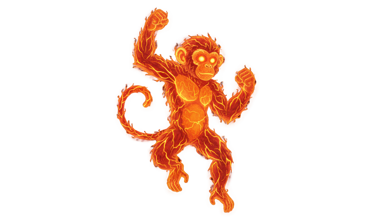gorilla tag lava monkey png PNG transparent background