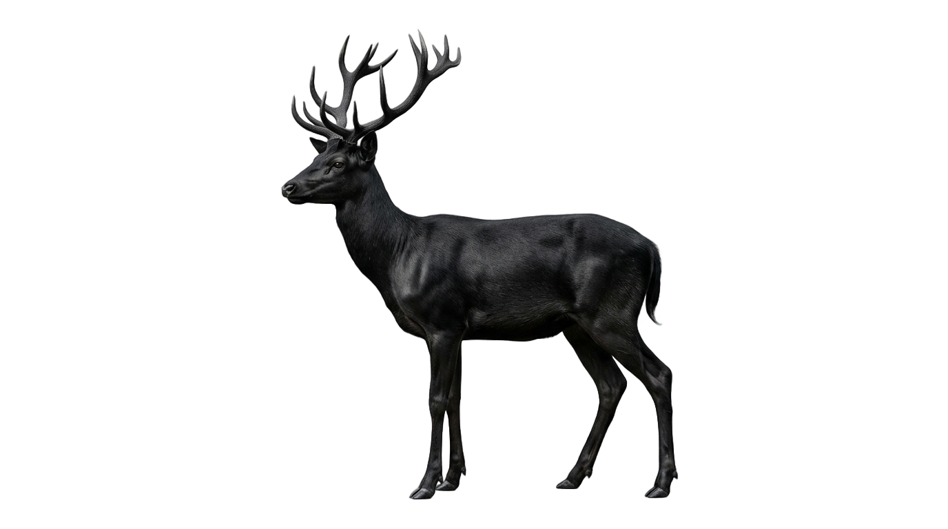 black deer png PNG transparent background