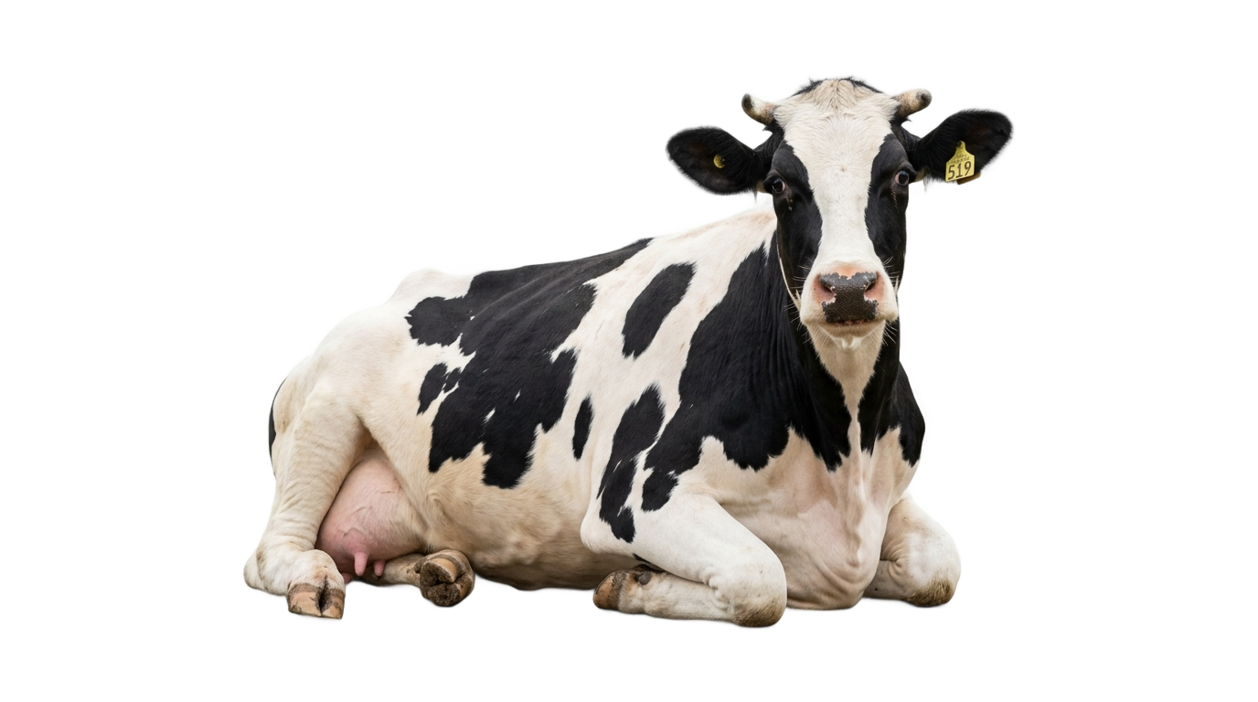 cow sitting png PNG transparent background