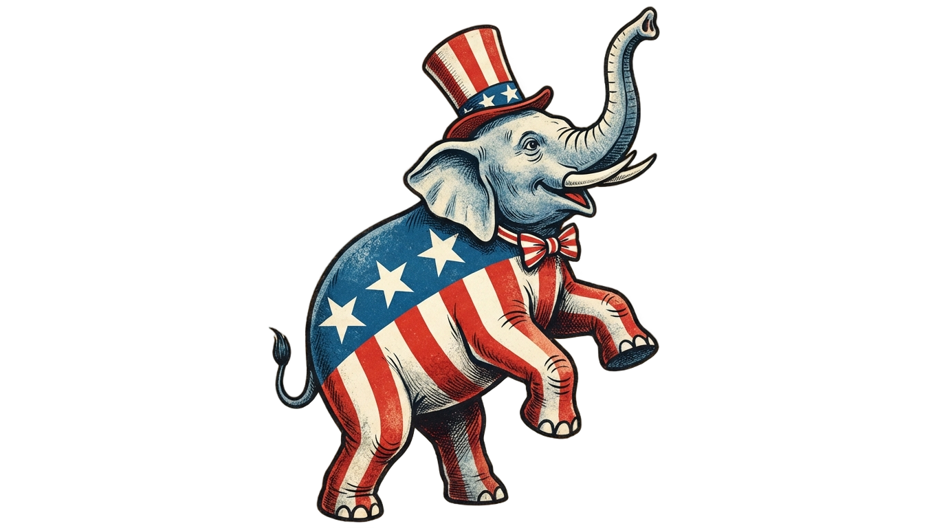 republican elephant png PNG transparent background