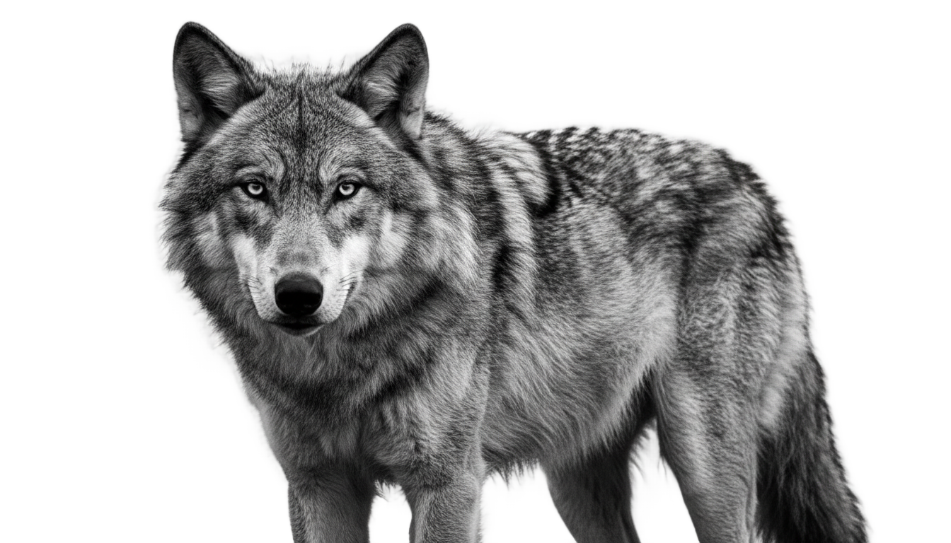 wolf png black and white PNG transparent background