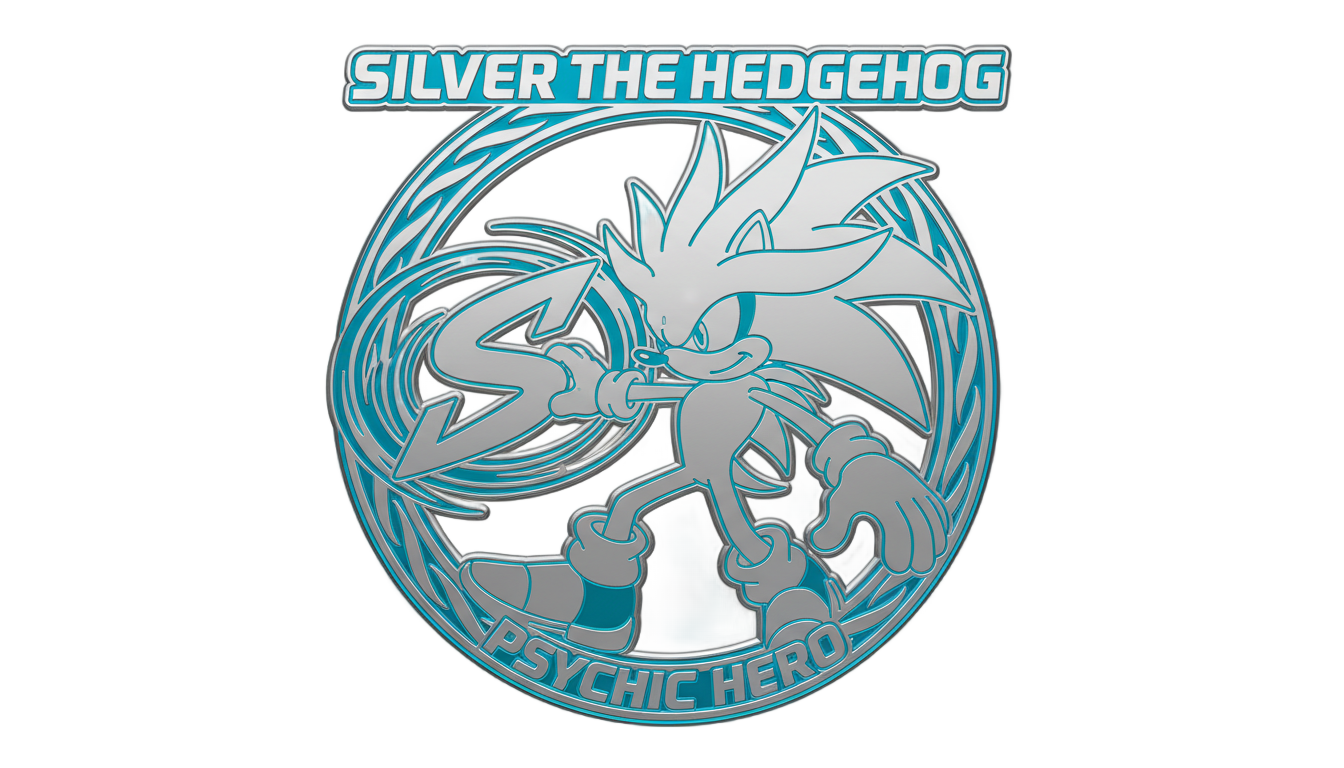 silver the hedgehog logo png PNG transparent background