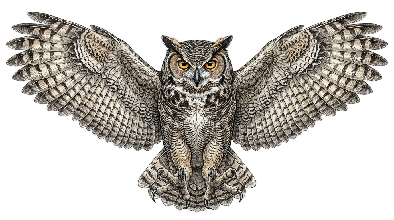 owl tattoo png PNG transparent background