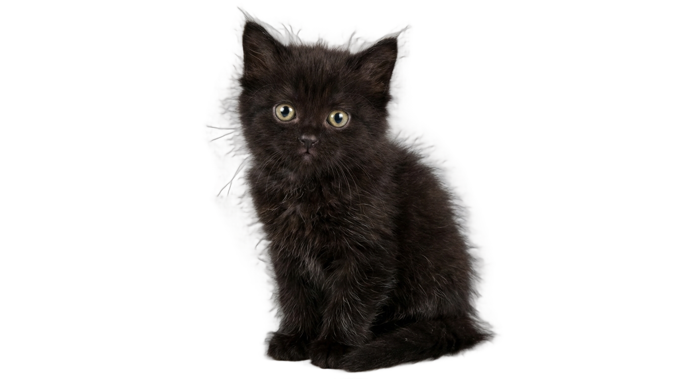 cute black cat png PNG transparent background
