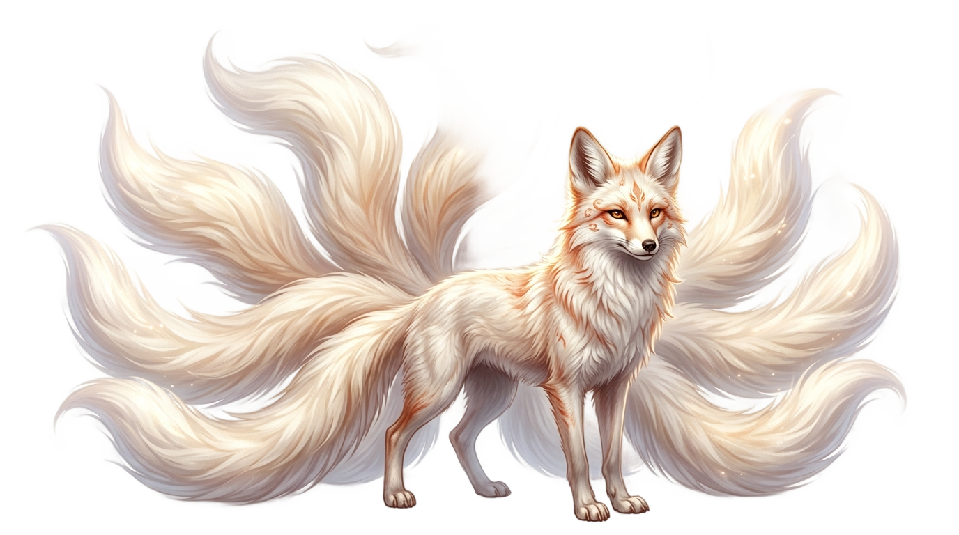 9 tailed fox png PNG transparent background