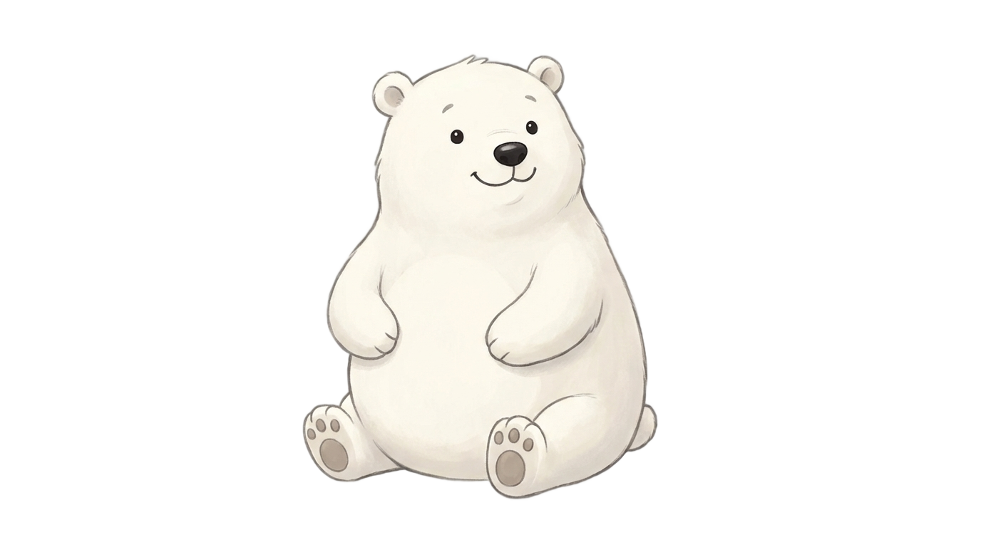 polar bear cartoon png PNG transparent background