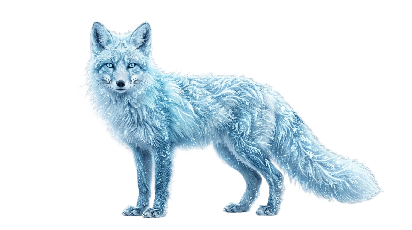 frost fox png PNG transparent background