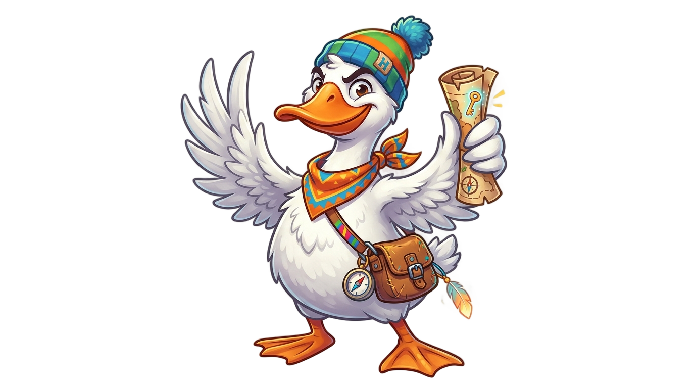 goose goose duck logo png PNG transparent background