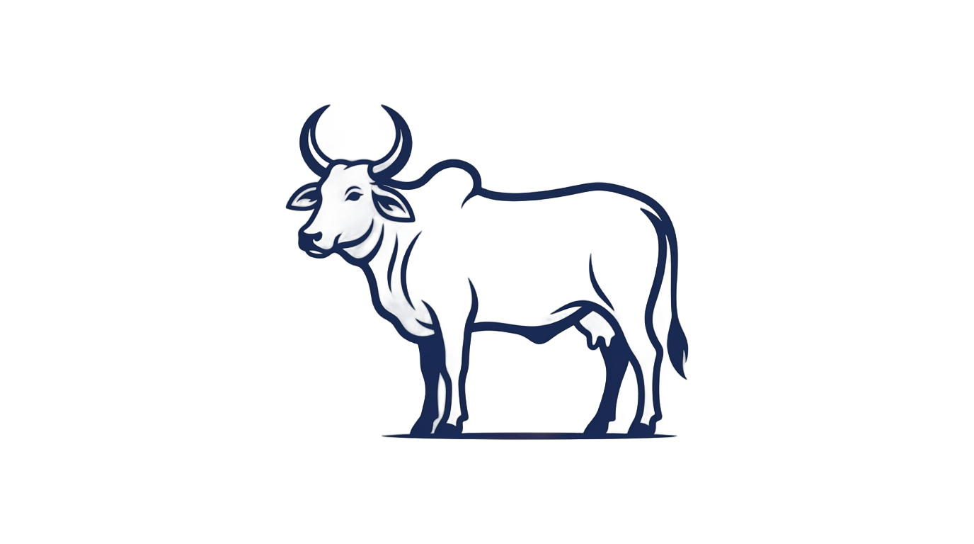 desi cow logo png PNG transparent background