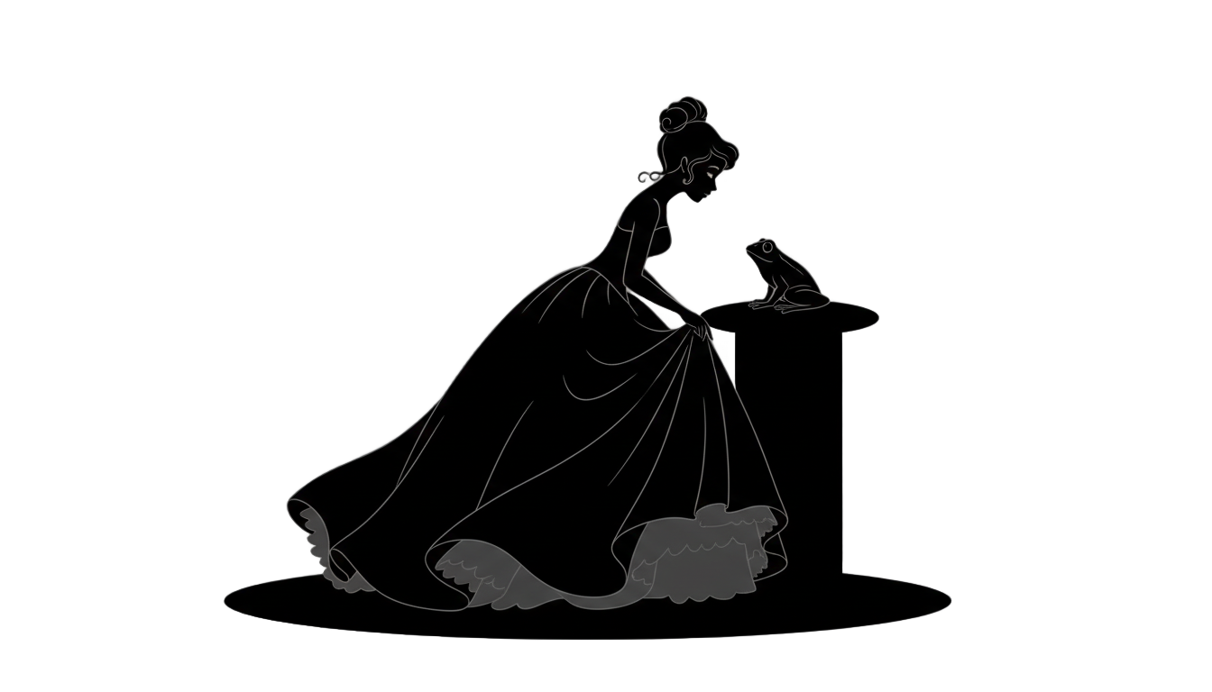 princess and the frog silhouette png PNG transparent background